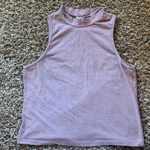 Mock neck crop tank top